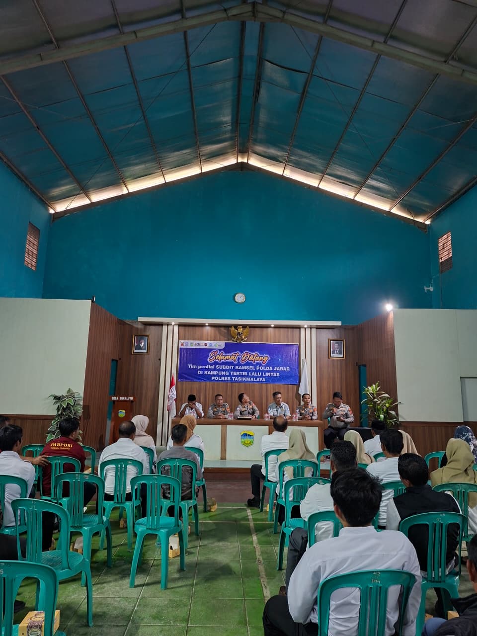 Penilaian Subdit Kamsel Polda Jabar di Kampung Tertib Lalu Lintas Polres Tasikmalaya