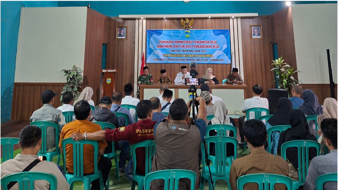 Monev Kecamatan Semester I Tahun Anggaran 2026 di Desa Sukaluyu Berjalan Baik